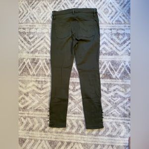 Hudson jeans with accessorized bottom, size 28, green
